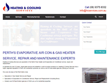 Tablet Screenshot of heatingcoolingservices.net.au